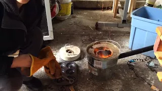 Aluminum casting using homemade foundry