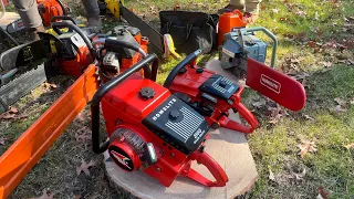 Andy P’s saw fest 2023 .lots of old chainsaws cutting #chainsaws #logging #vintage two man chainsaw
