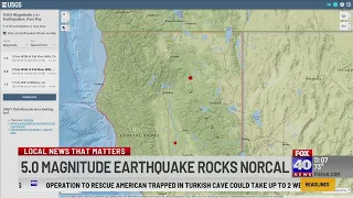 5.0 magnitude earthquake shakes Northern California