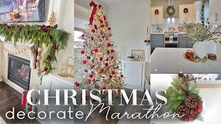 CHRISTMAS DECORATING MARATHON 2023 || OVER 1 HOUR OF CHRISTMAS DECOR || HOLIDAYS DECORATE WITH ME