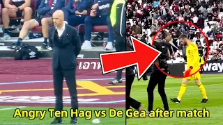 Angry Ten Hag vs De Gea after Man United lost to West Ham