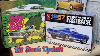 Kit Stash Update. AMT 1/25th Scale '67 Mustang Fastback & '65 Ford Galaxie Gasser.