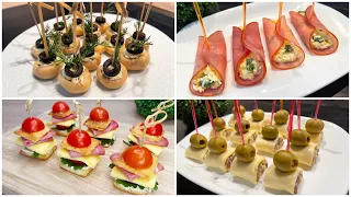 Quick appetizers for parties! Delicious snacks for parties and receptions in 5 minutes!