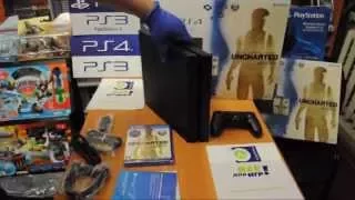 Распаковка PS4 1TB RUS + Uncharted Натан Дрейк Коллекция