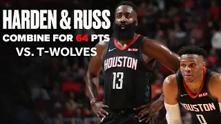 James Harden (37 PTS) & Russell Westbrook (27 PTS) Go Off Against Timberwolves | Best Highlights