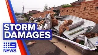 Huge clean-up after freak storm hits Sydney’s west | Nine News Australia