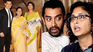 Aamir Khan Family  with Wife Kiran Rao,ex wife Reena Dutta, Daughter Ira, Sons Junaid, Azad Rao Pics