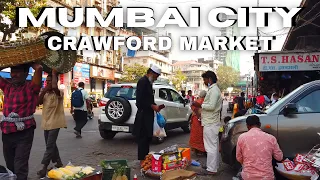 MUMBAI 4K Walk in CRAWFORD MARKET | SOUTH BOMBAY MARKETS | She' Walkin in Maharashtra