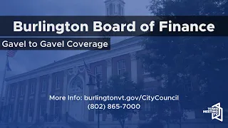 Burlington Board of Finance - 1/22/2024