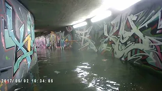 Flood in the pedestrian underpass under Ring Road Saint Marks