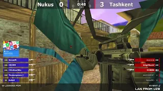 Полуфинал Узбекского LAN турнира по CS 1.6 [Nukus -vs- Tashkent] 1map @kn1fe TV