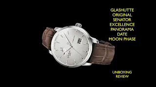 Glashutte Senator Exellence Panorama Date Moon Phase Automatic Watch | Review Valjoux Relogios