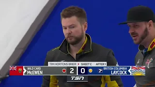 Draw 6 -  2021Tim Hortons Brier - McEwen (WC1) vs. Cotter/Laycock (BC)