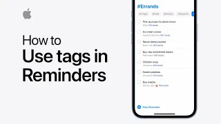 How to use tags in Reminders on iPhone, iPad, and iPod touch | Apple Support