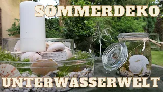 Dekorative Unterwasserwelten 🐚maritime Dekoidee🐟 DIY Sommerdeko für drinnen & draußen