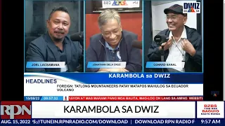 KARAMBOLA SA DWIZ |  August 15, 2022    DWIZ 882 MANILA sa RPN