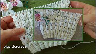 КРАСИВО И ПРАКТИЧНО! АЖУРНЫЙ УЗОР СПИЦАМИ 1139 Узоры спицами KNITTING PATTERNS