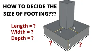 How to decide the size of footing?  | Area of footing | Design of RCC footing | Civil Tutor