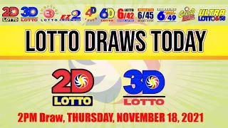 PCSO Lotto Result for Swertres|3D and EZ2|2D Lotto 2PM Draw, Thursday, November 18, 2021