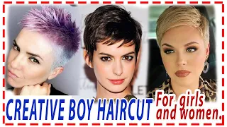 CREATIVE BOY HAIRCUT💕. For girls and women.Haircuts 2024