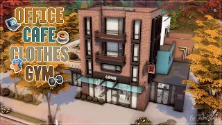 Кафе☕ Спортзал⚽ Магазин👗 Офис💻│Строительство│Cafe Gym Clothes Office│SpeedBuild│NO CC [The Sims 4]