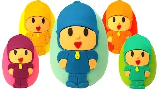 Aprende los Colores con 5 Huevos Sorpresas de Pocoyó de Plastilina Play Doh