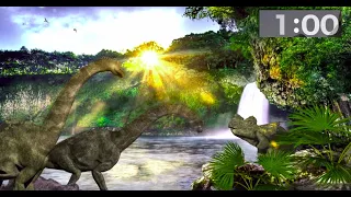 1 Minute Jurassic Journey: A Captivating Countdown Timer with Dinosaurs!