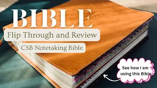 Bible Flip Thru | Bible Journaling Notes | CSB Notetaking Bible