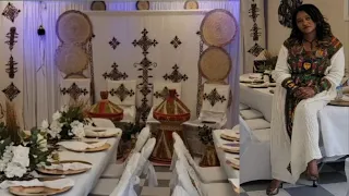 Ethiopian and Eritrean traditional wedding decor _