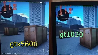 GT 1030 vs GTX 560Ti in CS:GO benchmark (with Core 2 Quad Q6600)