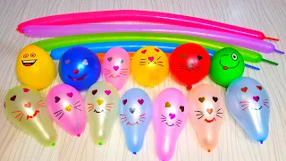 Making Glossy Slime With Funny Faces Balloons | Satisfying Slime Videos #1