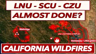 Are We Nearing the End of the LNU, SCU, and CZU Lightning Complex Wildfires?
