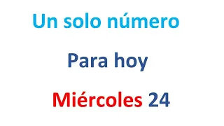 Un solo número para hoy Miércoles 24 de ABRIL, EL CAMPEÓN DE LOS NÚMEROS