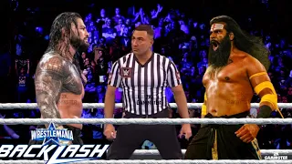 FULL MATCH - Veer Mahaan vs Roman Reigns : Wrestlemania Backlash 2022 - WWE 2K22