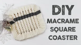 DIY MACRAME TUTORIAL | HOW TO MAKE MACRAME SQUARE COASTER