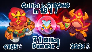 Max Cultist is Strong in 18.1 vs  Max Blade Dancer doing 7.1 Billion Damage | Rush Royale