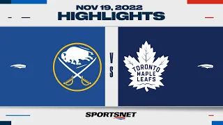 NHL Highlights | Sabres vs. Maple Leafs - November 19, 2022