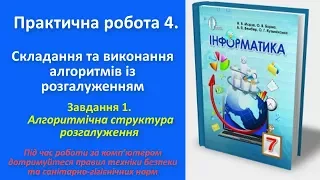 Практична робота 4. Складання та виконання алгоритмів з розгалуженням. Завдання 1 | 7 клас | Морзе