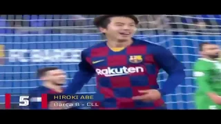 Hiroki Abe goal for Barcelona B