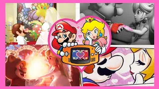 ❤️ Mario and Peach moments in Mario Media (Compilation) ❤️