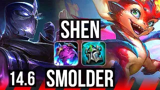 SHEN vs SMOLDER (TOP) | Rank 7 Shen, 5/2/9, 400+ games | KR Grandmaster | 14.6