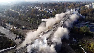 Salzbachtalbrücke Sprengung 06-11-2021