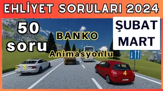 Ehliyet sınav soruları 2024 Şubat, Mart çıkmış 2024 ehliyet sınav soruları