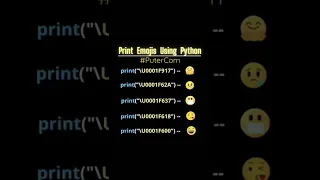 print emojis using python  #python #emoji #print #pythinprograming #codes #coding #programming