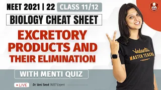 Excretory Products and their Elimination | Biology Cheat Sheet | NEET 2021 | NEET2022 | Class 11/12