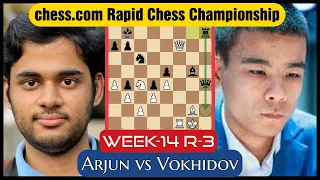 Will Arjun Survive this Attack?? | Erigaisi vs Vokhidov | 2022 Chess.com Rapid Chess Championship