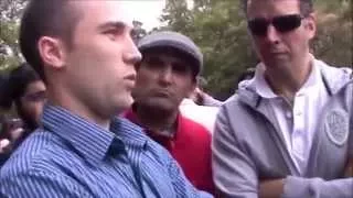 HP Speakers Corner-Christian Preacher schooled by Muslim!.