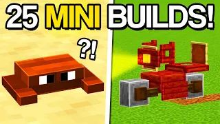 Minecraft: 25 MINI Build Hacks You Didn't Know!