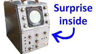 Old oscilloscope with unexpected internals