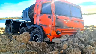 KAMAZ 8x8 Stuck in Sand | Rescue with Winch | RC Cars | Wilimovich Live